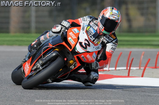 2009-09-26 Imola 1519 Variante alta - Superbike - Qualifyng Practice - Max Biaggi - Aprilia RSV4 Factory
